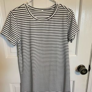 Black & White Striped T-shirt Dress Size S